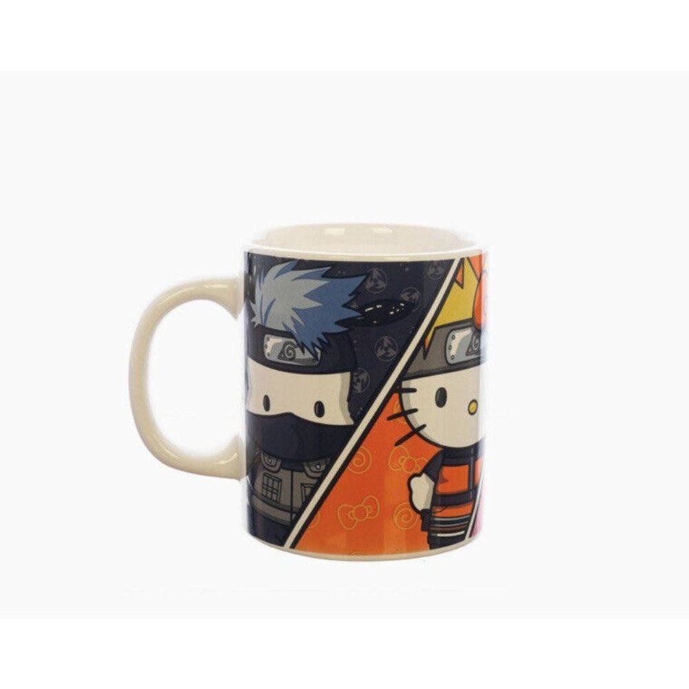 Naruto Shippuden x Hello Kitty Mug Bold & bright character designs 5.5 x 4"  New